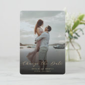 Verander de Datum Nieuwe Weddenschap met Foto Save The Date (Staand voorkant)