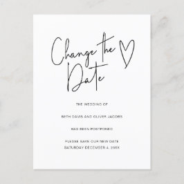 Verander de datum - Plannen gewijzigd - Eenvoudige Aankondigingskaart