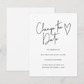 Verander de datum - Plannen gewijzigd - Eenvoudige Aankondigingskaart (Voorkant / Achterkant)