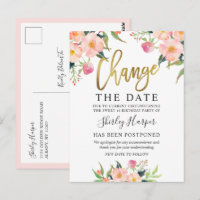 Verander De Datum Roze Bloem Goud Schrift