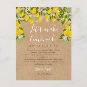 Verander de datum Rustieke citroenen foto Briefkaart