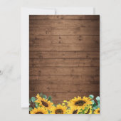 Verander de datum Rustieke zonnebloemen slingerlic Kaart (Achterkant)