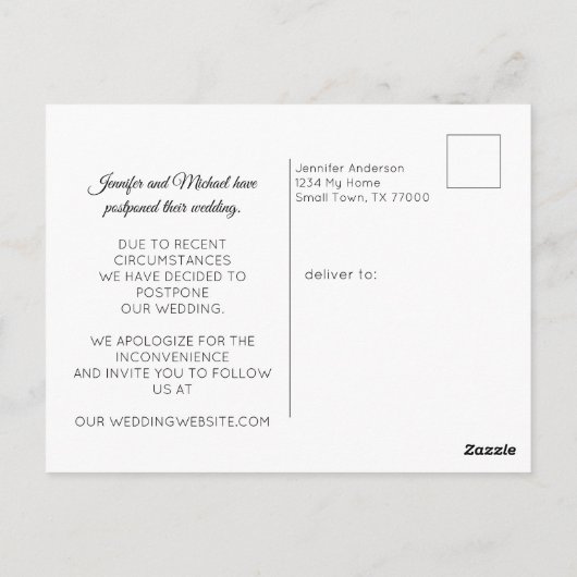 Verander de Datum toevoegen Uw Eigen Afbeelding Briefkaart (Achterkant)