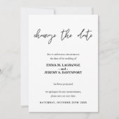Verander de datum trouwaankondiging save the date (Voorkant)