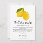 Verander de datum uitgesteld geannuleerd citroenen kaart (Voorkant)