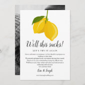 Verander de Datum Uitgesteld Geannuleerd Citroenen Save The Date (Voorkant / Achterkant)