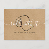 Verander de datum uitgesteld geannuleerd Rustic Briefkaart (Voorkant)