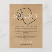 Verander de datum uitgesteld geannuleerd rustieke briefkaart (Voorkant)