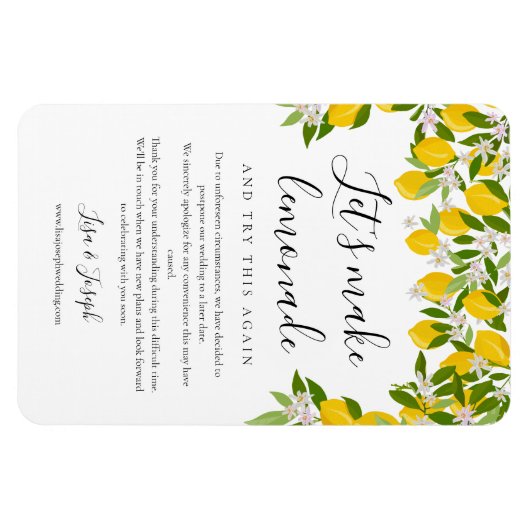 Verander de Datum Uitgestelde de Greenery Lemons v Magneet (Horizontaal)