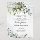 Verander de Datum Uitgestelde Elegant Eucalyptus Kaart (Voorkant / Achterkant)