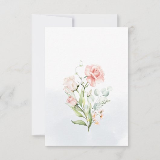 Verander de Datum Uitgestelde Elegant Rozen Eucaly Kaart (Achterkant)