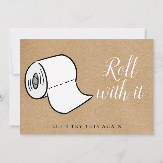 Verander de Datum Uitgestelde Geannuleerde Rustic Save The Date (Voorkant)