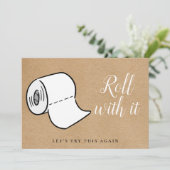 Verander de Datum Uitgestelde Geannuleerde Rustic Save The Date (Staand voorkant)