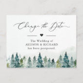 Verander de Datum Uitgestelde het bos van de Winte Briefkaart (Voorkant)