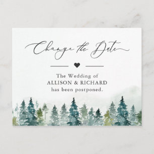 Verander de Datum Uitgestelde het bos van de Winte Briefkaart