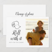 Verander de datum Uitgestelde trouwfoto Save The Date (Voorkant / Achterkant)