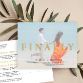 Verander de datum uitgestelde trouwfoto sparen dat aankondigingskaart