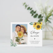 Verander de Datum van de Zonnebloem Eucalyptus Fot Briefkaart (Staand voorkant)