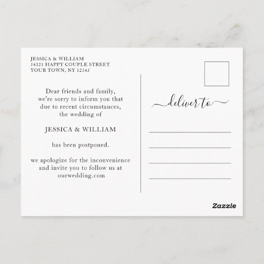 Verander de datum waarop Baby's Breath Mason Jar W Briefkaart (Achterkant)