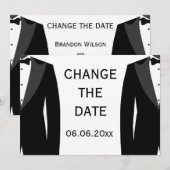 Verander De Datum Zwart-Wit Homotrouwdag Save The Date (Voorkant / Achterkant)