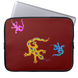Verander de Kleur Geckos Laptop Sleeve