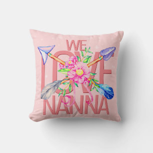 Verander de naam van de tekst, Boho Arrows Flowers Kussen