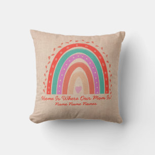 Verander de tekst toevoegt Namen Home is waar onze Kussen