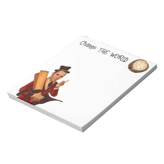 Verander de wereld Steampunk Notitieblok (Gedraaid)