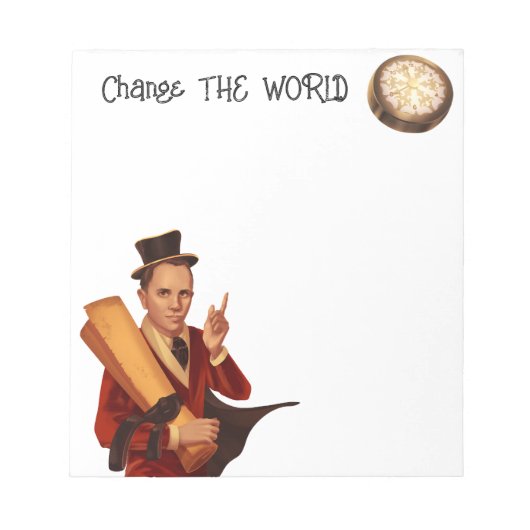 Verander de wereld Steampunk Notitieblok (Voorkant)