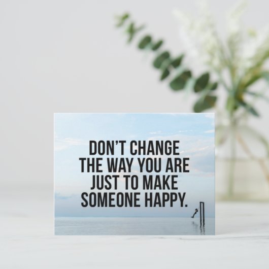 Verander geen Citaat Briefkaart (Staand voorkant)