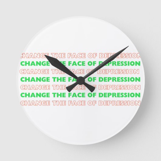 Verander het gezicht van depressie _ Wandklok Ronde Klok (Voorkant)