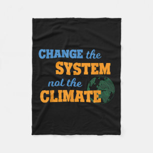 Verander Het Systeem Niet Klimaat Milieubeschermin Fleece Deken