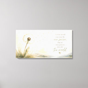 Verander Je Wensen In Vleugels Paardenbloem Inspir Canvas Afdruk