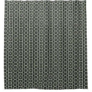 Verander Kleuren! Retro Mannelijke Vierkanten Patr Douchegordijn