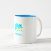 Verander nooit de turquoise Mok van een chamiljoen (Voorkant rechts)