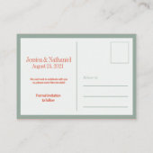 Verander ons Briefkaart Datum in Terracotta en Gro (Achterkant)