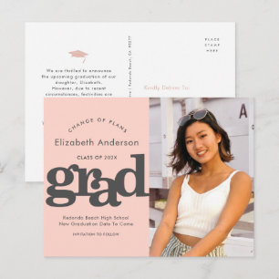 Verander plannenvieringk vetgedrukte typografie bl uitnodiging briefkaart