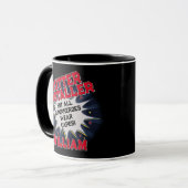 Verander tekst, GUTTER INSTALLER niet alle superhe Mok (Voorkant links)