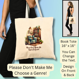 Verander tekst, laat me alsjeblieft geen genre kie tote bag