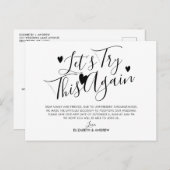 Verander van datum voor uitstellen van huwelijk Pr Aankondigingskaart (Voorkant / Achterkant)