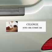 Verander waarop je kunt rekenen. bumpersticker (Op auto)
