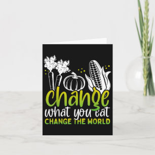 Verander Wat Je Eet Funny World Vegan Bewustzijn D Kaart