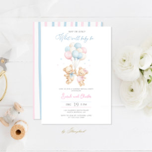 Veranderbare geslacht onthulling beer babyshower u kaart