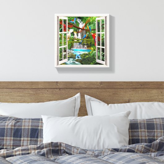 VERANDERD OERWOUD CANVAS AFDRUK (Insitu (Slaapkamer))