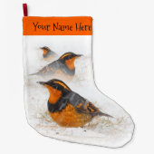 Veranderde borstels in de sneeuw grote kerstsok (Voorkant)