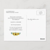 Veranderde datum uitgestelde Eucalyptus Zonnebloem Briefkaart (Achterkant)