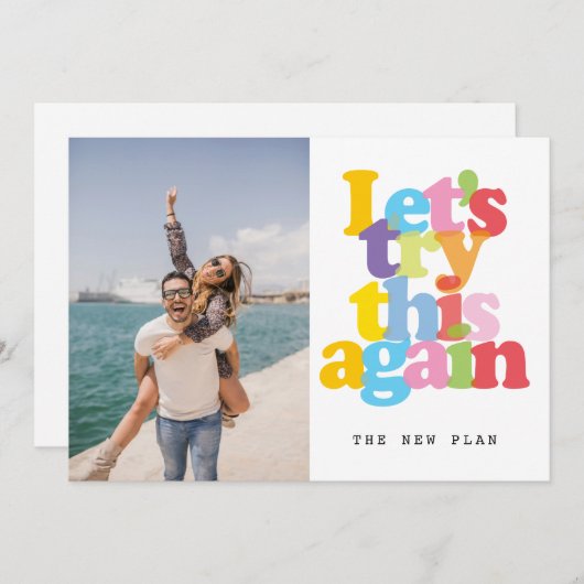 Veranderde datum uitgestelde geannuleerde evenemen kaart (Voorkant / Achterkant)