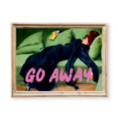 Veranderde kunst, ga weg, portret poster