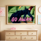 Veranderde kunst, ga weg, portret poster