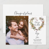 Veranderde Uitgestelde Bloem Foto Datum Save The Date (Voorkant / Achterkant)